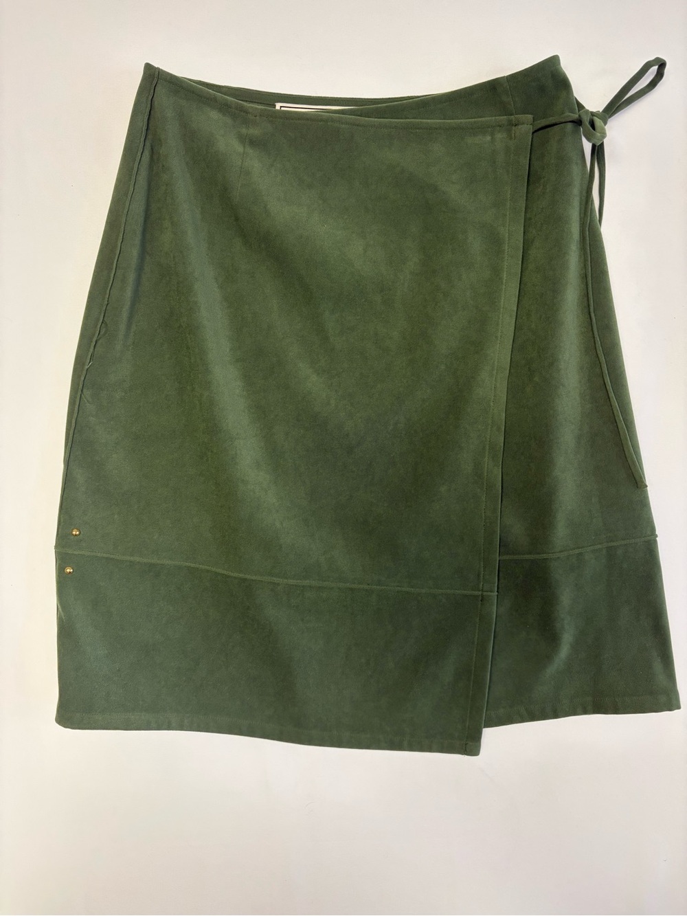 St. John Sport Green Wrap Mini Skirt